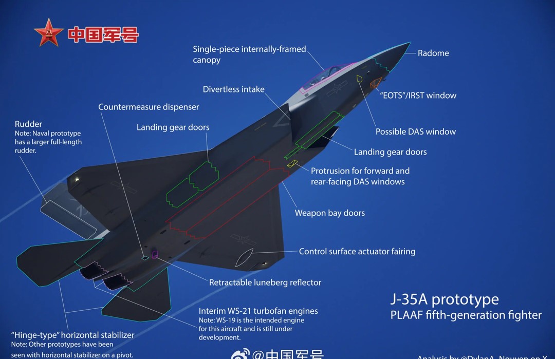 J 35A Chinese Multirole Stealth Fighter (D)